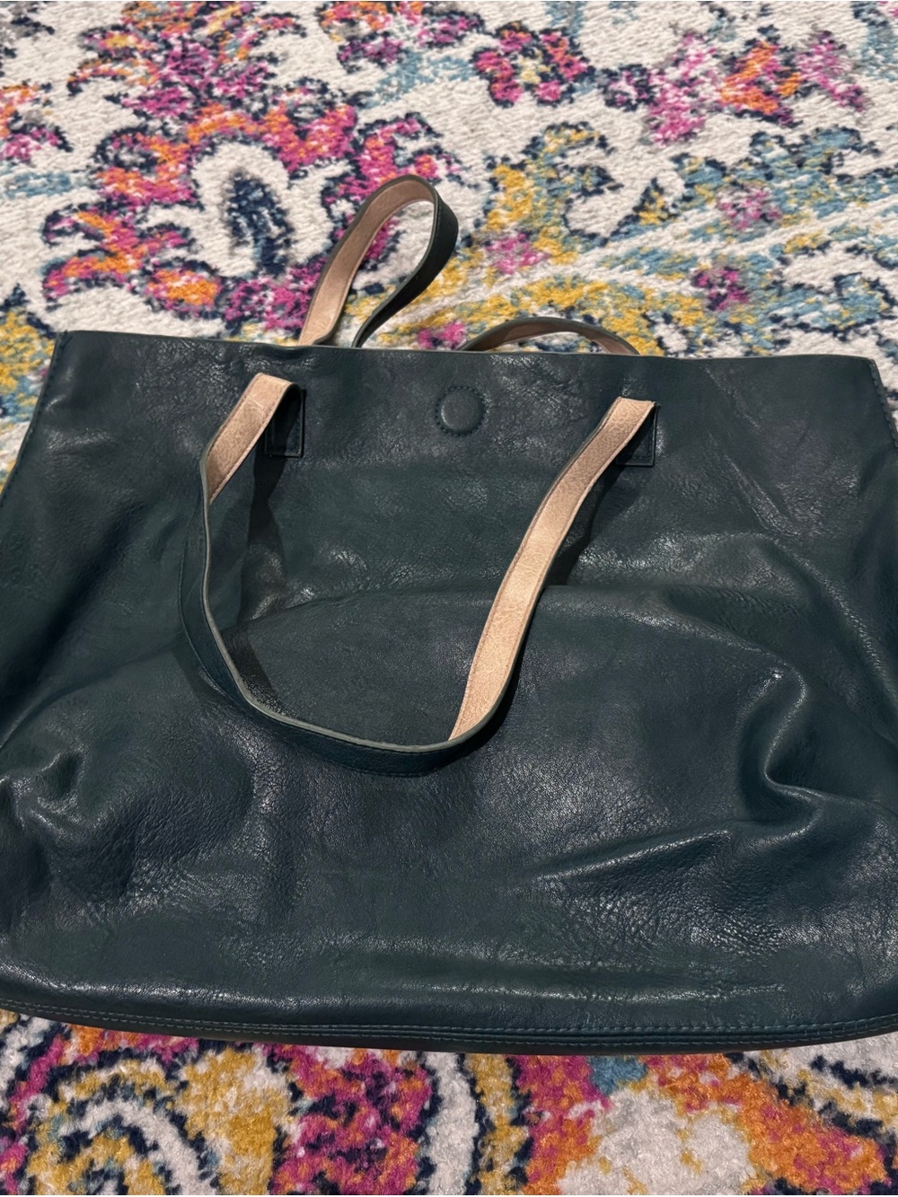 G.H. Bass & Co Leather Tote Bag in Dark Green